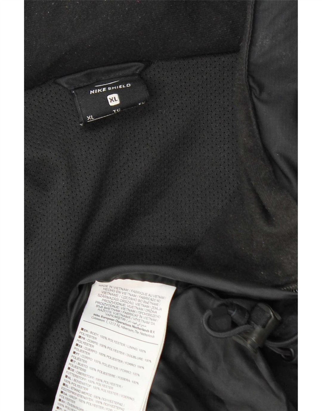Nike muška kišna jakna s kapuljačom UK 42 XL sivi poliester