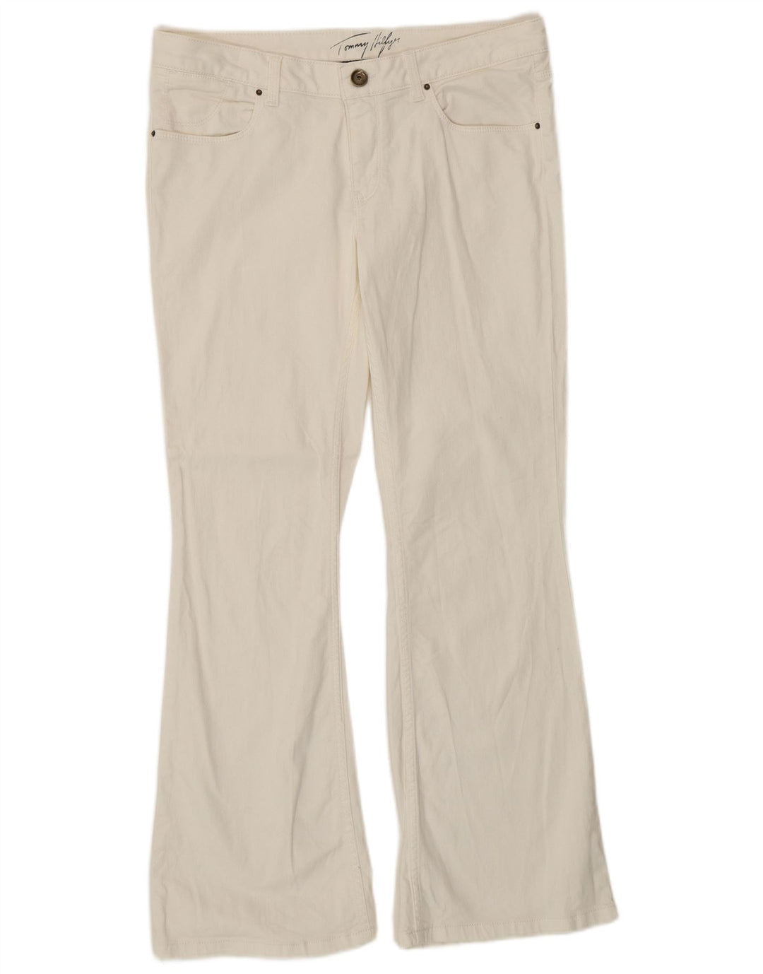 TOMMY HILFIGER Ženske traperice Bootcut W30 L30 Bijeli pamuk
