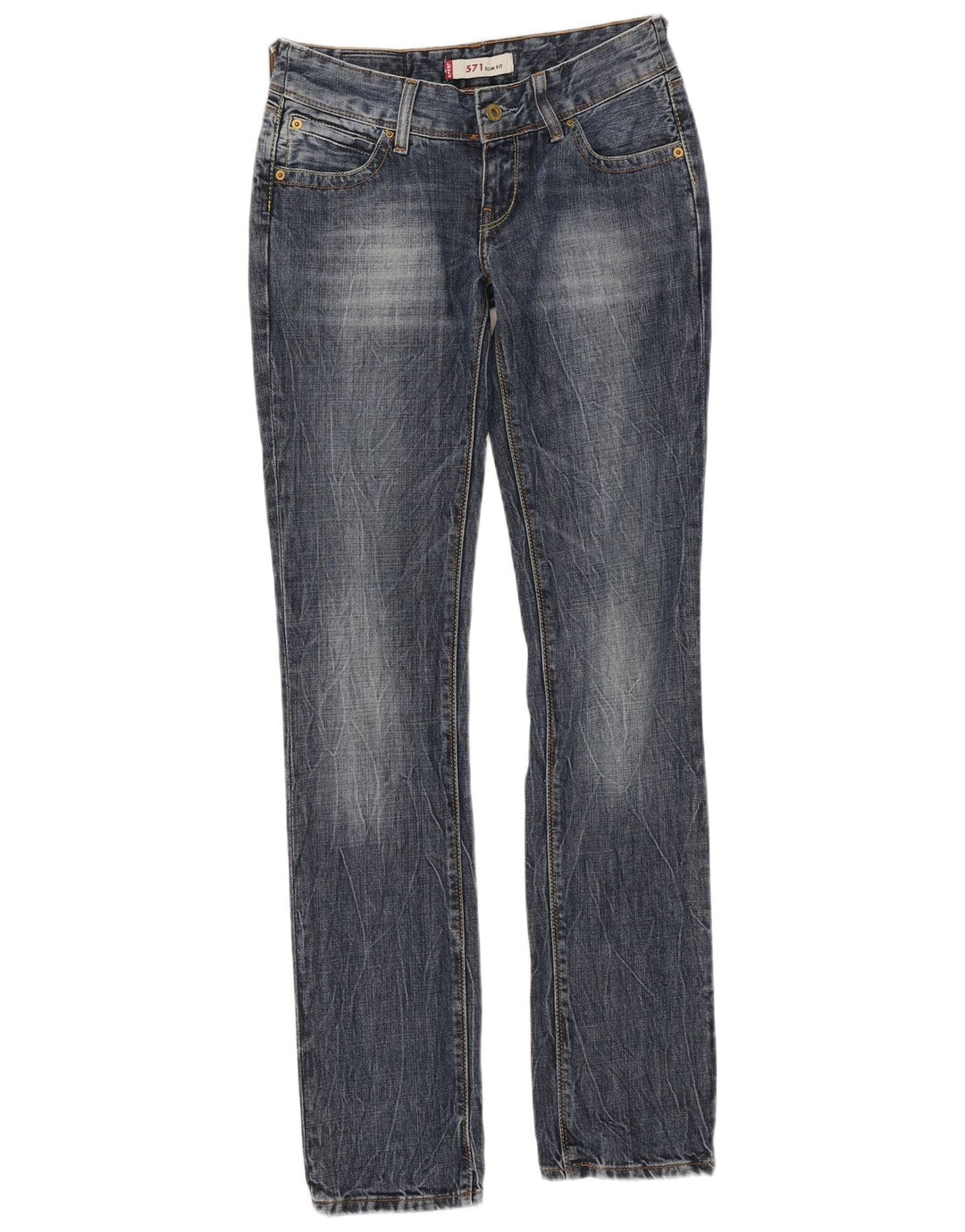 Levi's ženske 571 uske traperice W27 L34 plavi pamuk