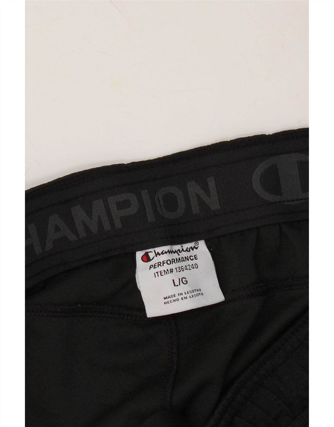 CHAMPION Mens Tracksuit Trousers Joggers Large  Black Polyester Vintage Champion and Second-Hand Champion from Messina Hembry 