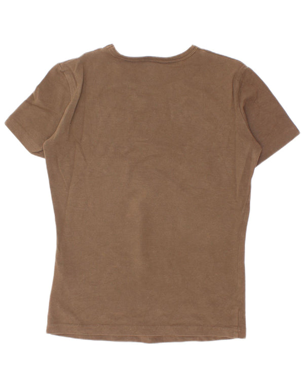 Bikkembergs Boys Graphic T-Shirt Top 11-12 Years Small Khaki Cotton