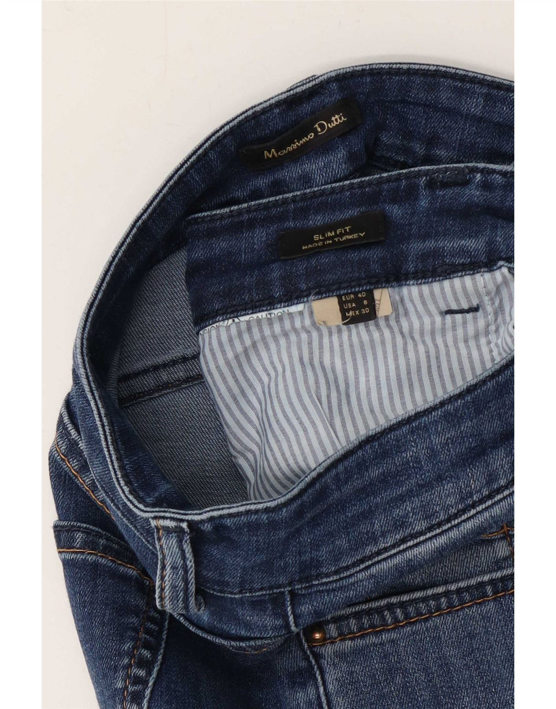 Massimo Dutti Womens Slim Jeans EU 40 Medium W30 L31 Blue