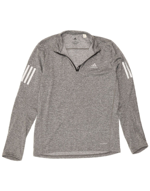Adidas muška majica s dugim rukavima Aeroready s izrezom i malim sivim točkicama