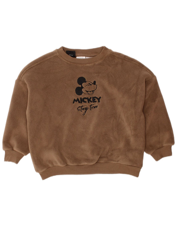ZARA Baby Boys Mickey Mouse flis džemper 18-24 mjeseca smeđi pamuk