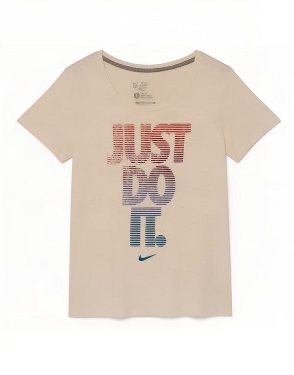 Nike ženska majica kratkih rukava Slim Fit Graphic T-Shirt UK 14 Large White Cotton