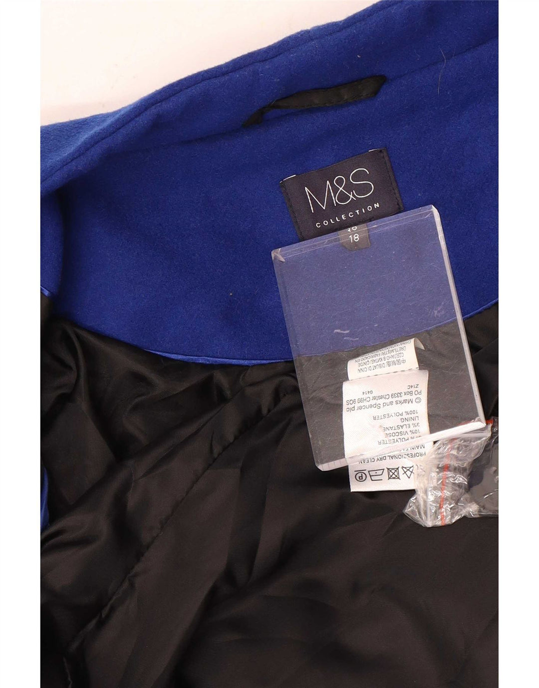 Marks & Spencer ženski kaput UK 18 XL plavi poliester