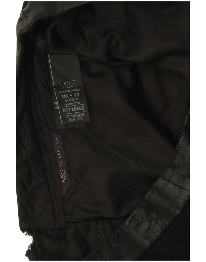 Marks & Spencer ženska mini suknja UK 12 srednje W30 crna Argyle/Diamond