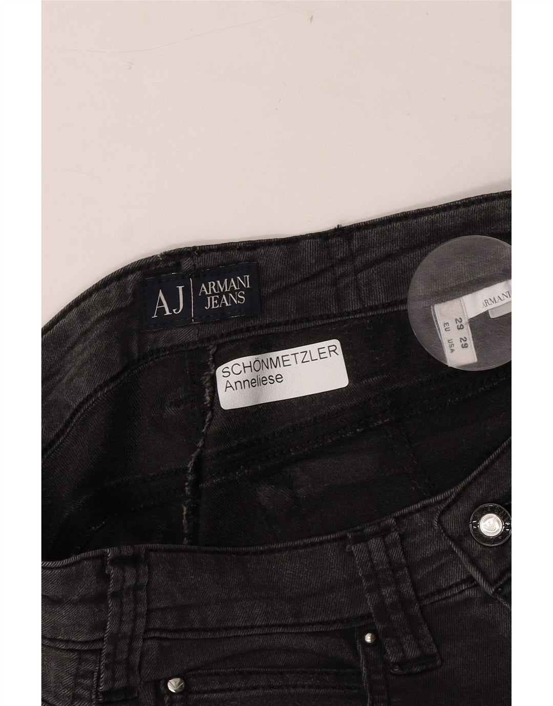Armani ženske uske traperice W29 L29 crne