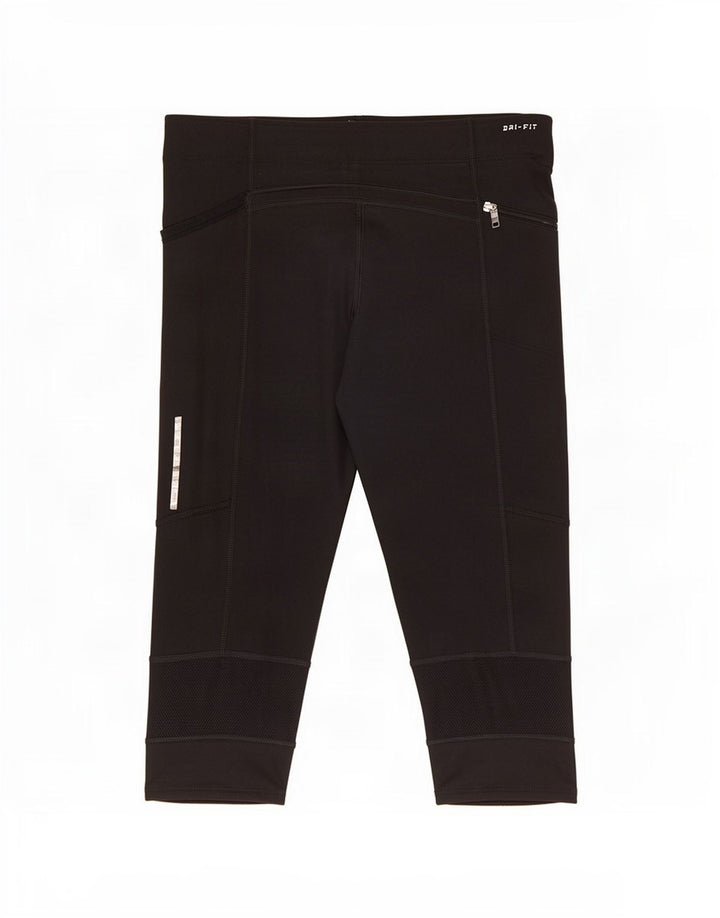 Nike Ženske Dri Fit Capri Leggings UK 14 Srednje crni poliester