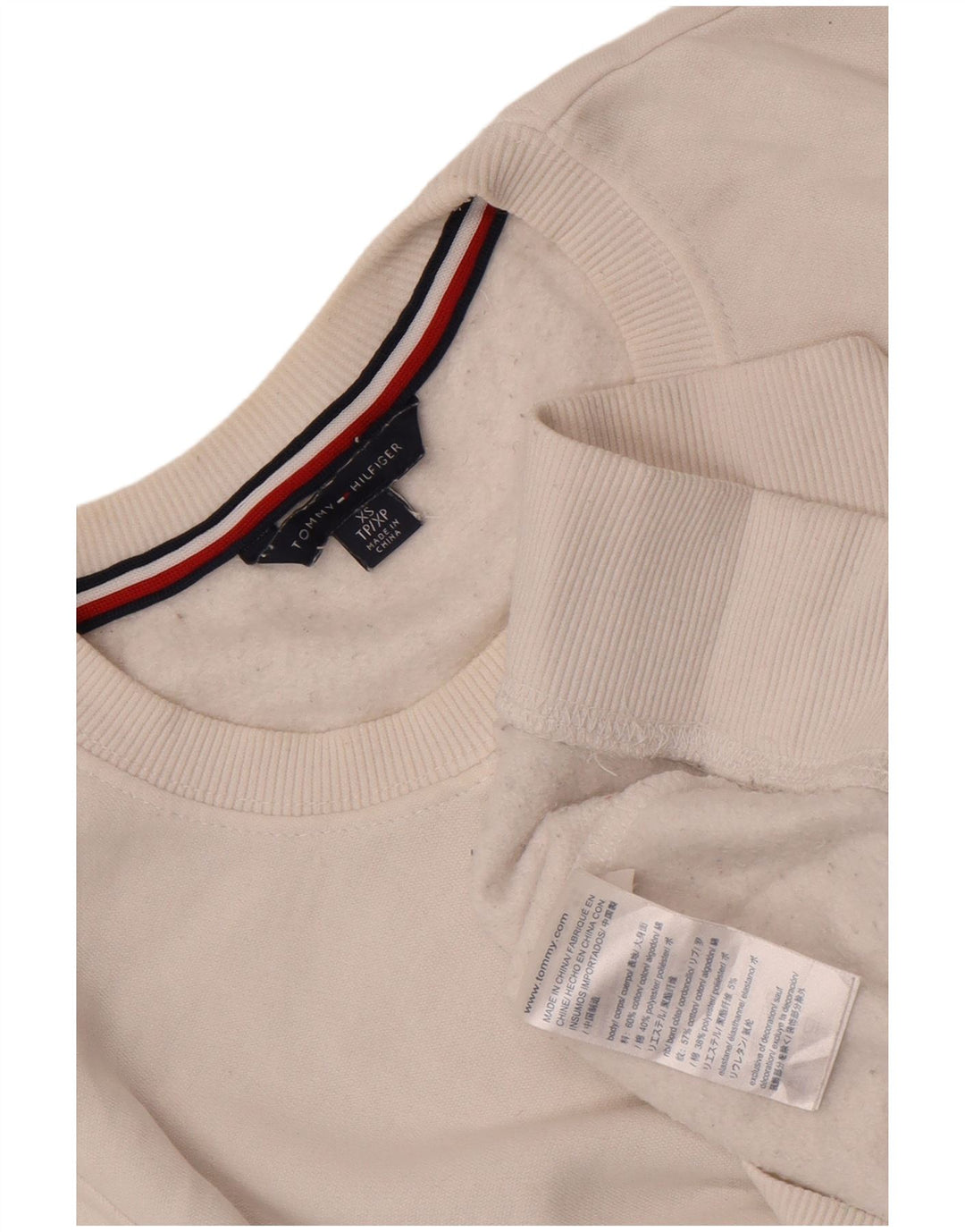Tommy Hilfiger muški džemper XS bijeli pamuk