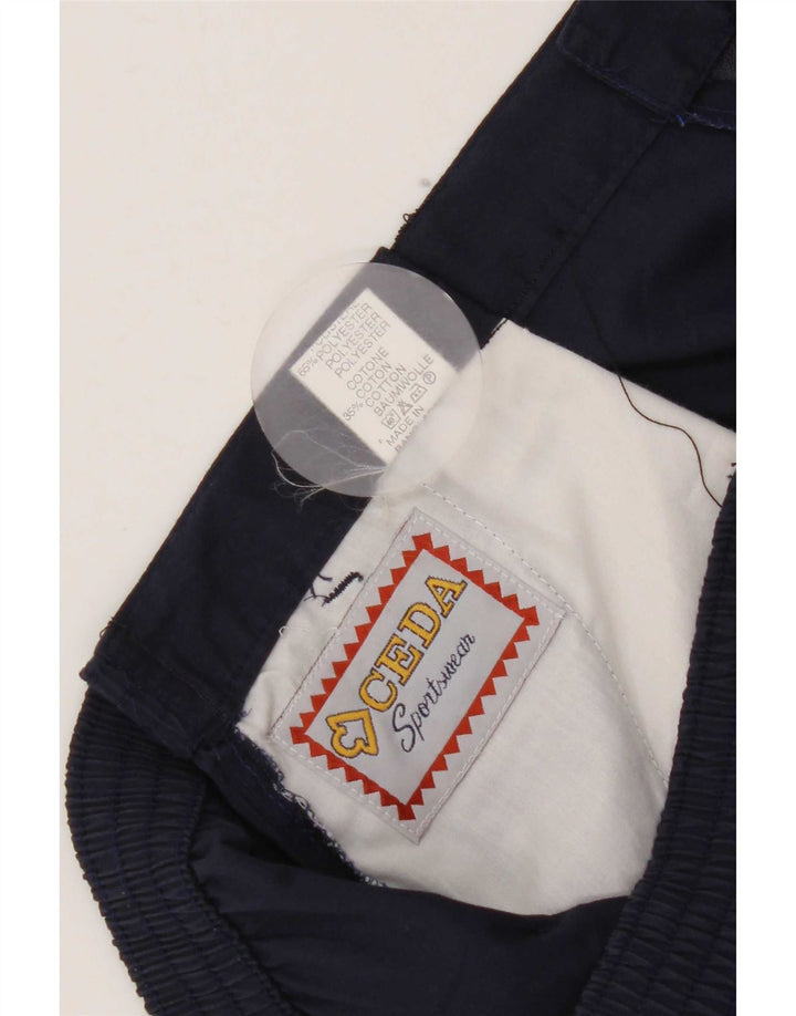 Vintage muške chino kratke hlače W30 srednje tamnoplavi poliester