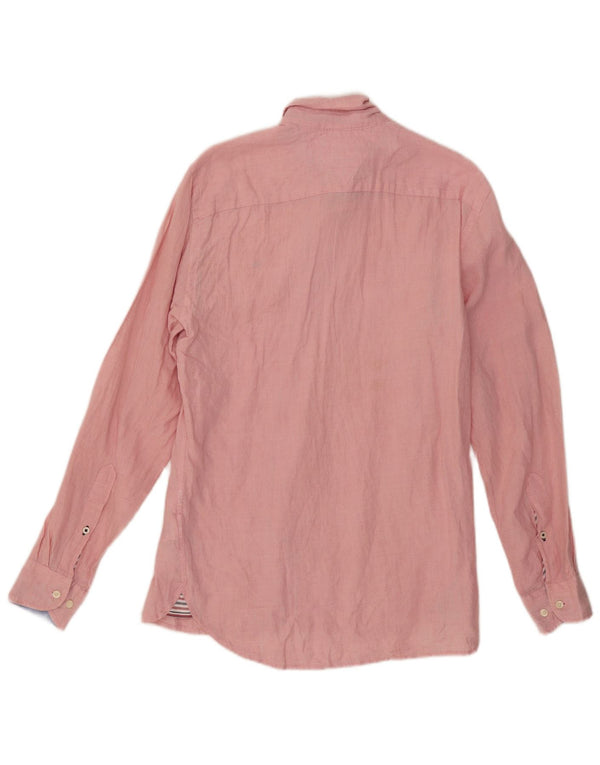 Tommy Hilfiger Mens Regular Fit Shirt XS Pink Linen