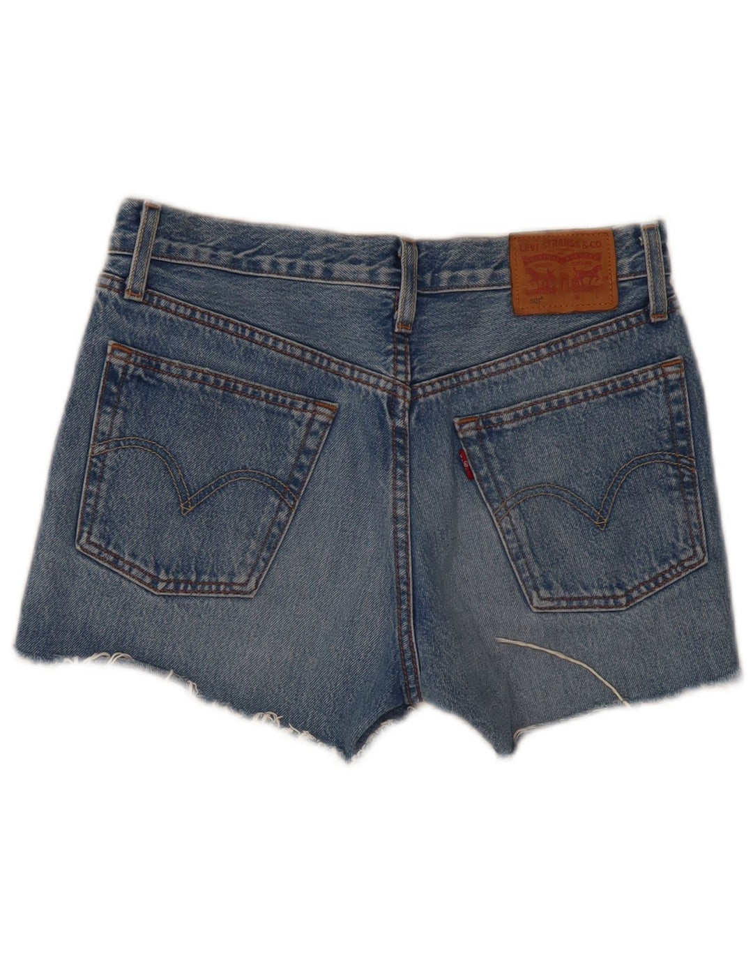 LEVI'S Ženske 501 kratke traper kratke hlače W26, mali plavi pamuk