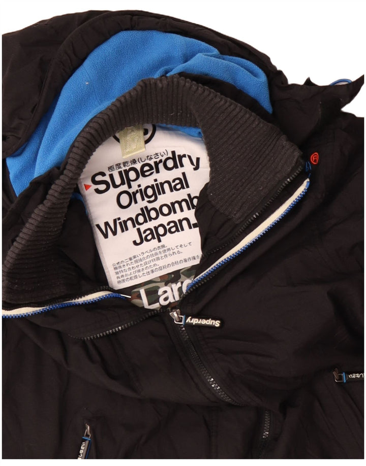 Superdry muška vjetrovka s kapuljačom Windbomber UK 40 velika crna