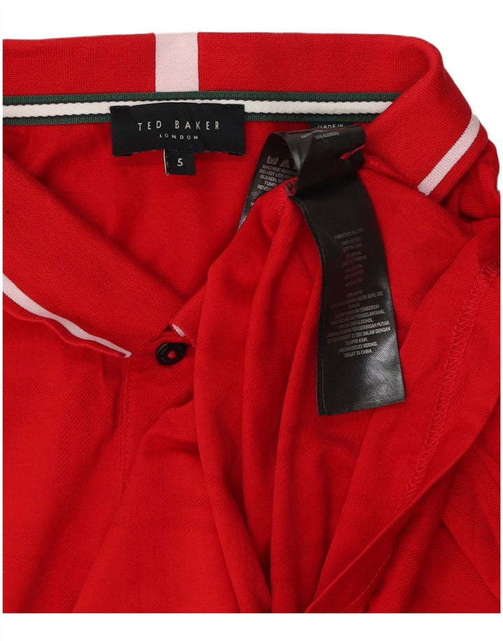 Ted Baker muška polo majica veličina 5 XL crveni pamuk