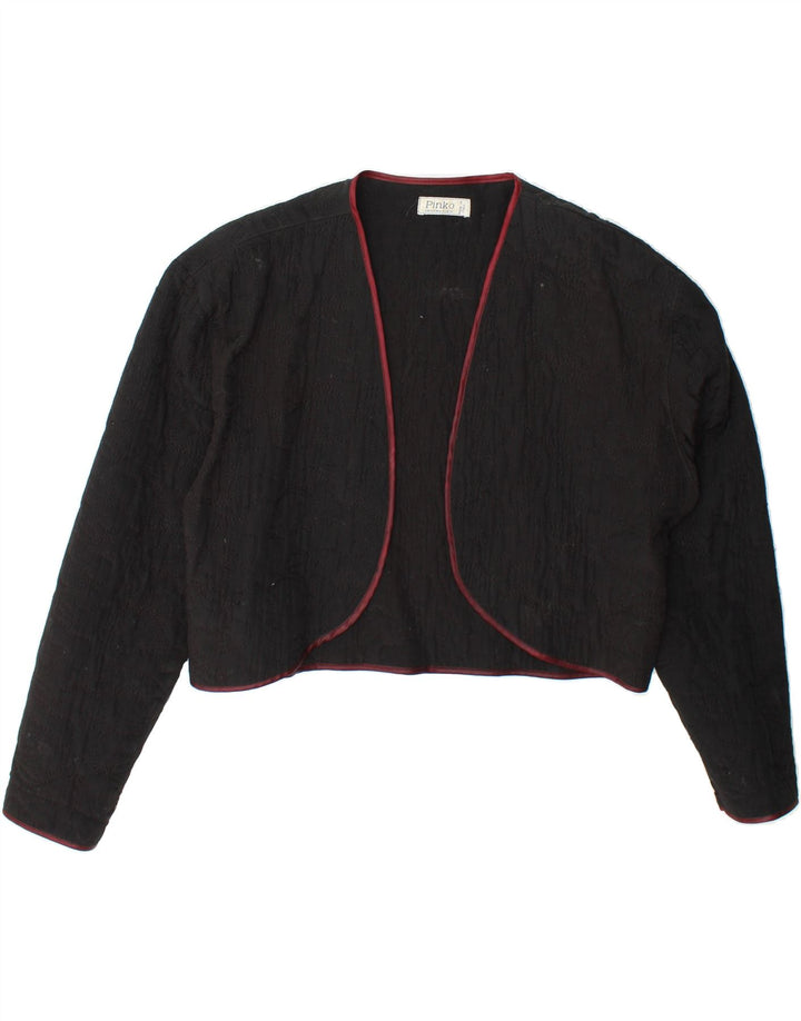 PINKO Womens Open Bolero Jacket UK 14 Medium Black Vintage Pinko and Second-Hand Pinko from Messina Hembry 