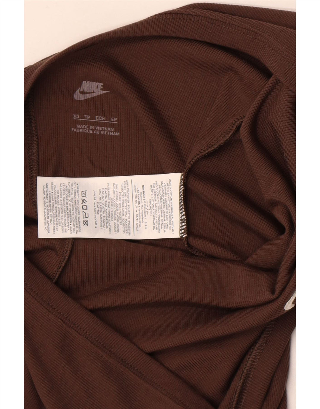 Nike ženska majica kratkih rukava UK 4 XS smeđi poliester