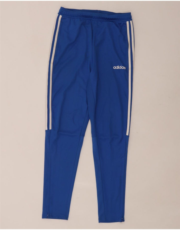ADIDAS Ženske Climalite Trenirke Hlače UK 10 Mali plavi poliester