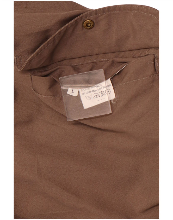 VINTAGE muška dvostruka jakna UK 40 veliki smeđi karirani poliester