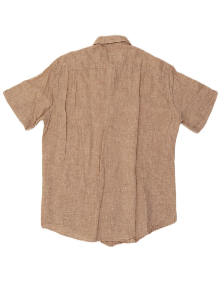 Benetton muška košulja kratkih rukava Large Beige Lan