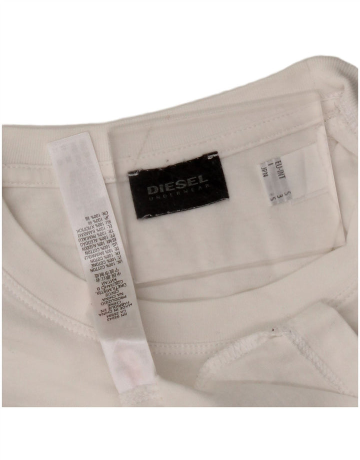 DIESEL Muška mala bijela pamučna majica s grafičkim motivima