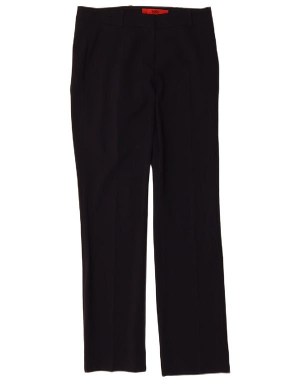Hugo Boss ženske hlače ravnog odijela UK 6 XS W28 L30 tamnoplave vunene