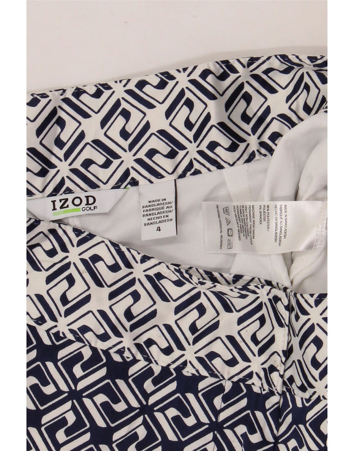 IZOD ženska mini suknja US 4 mala W30 mornarsko plava geometrijski poliester