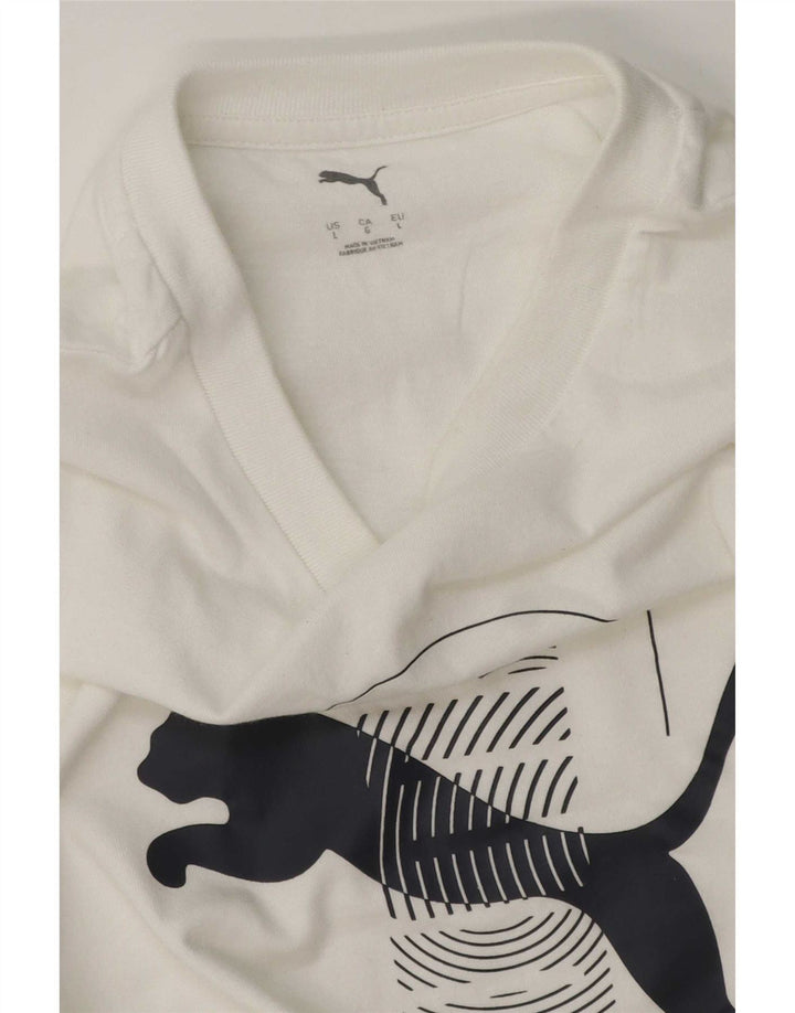 Puma muška velika bijela majica s grafičkim motivima