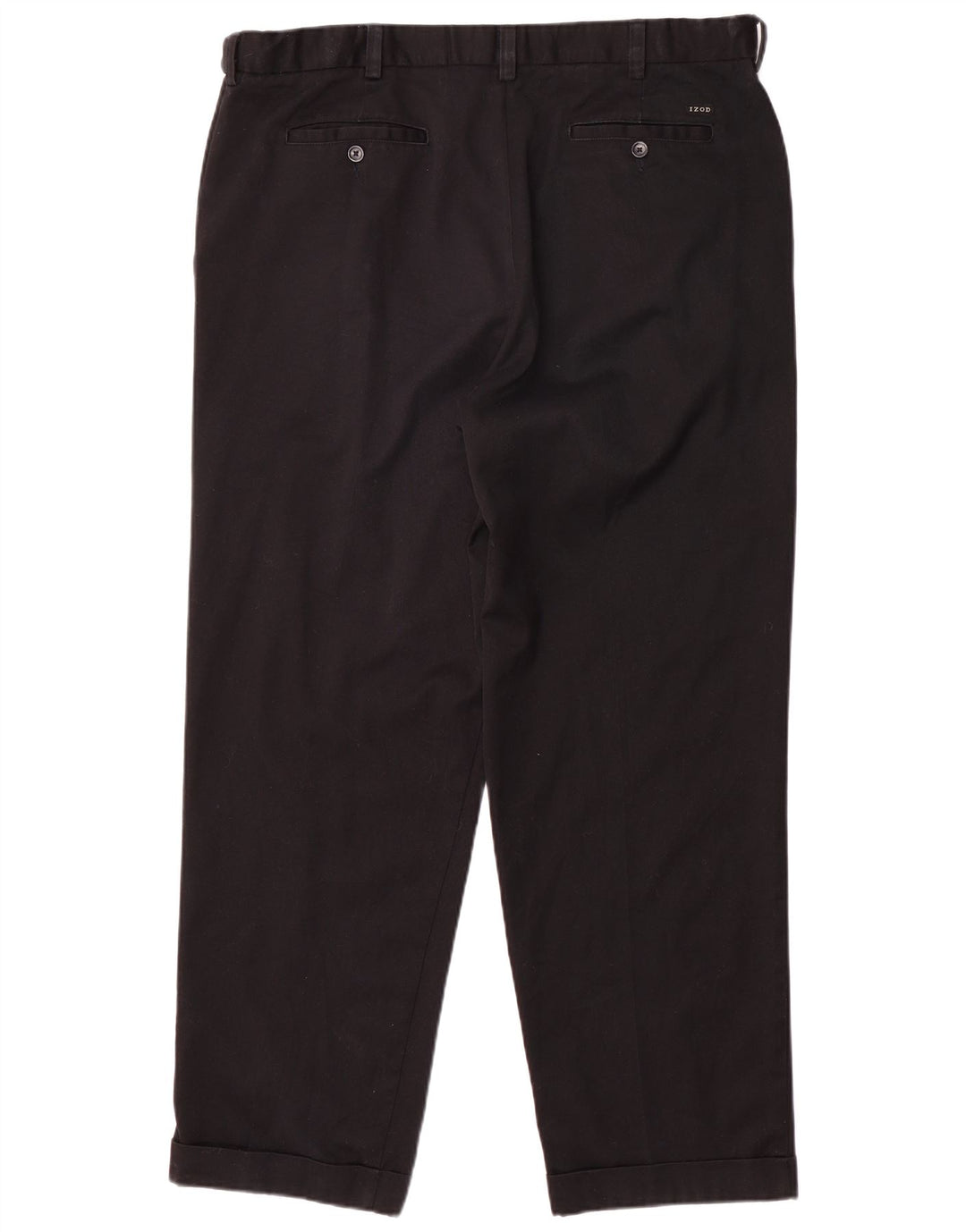 Izod muške chino hlače s klinovima W38 L31 crni poliester