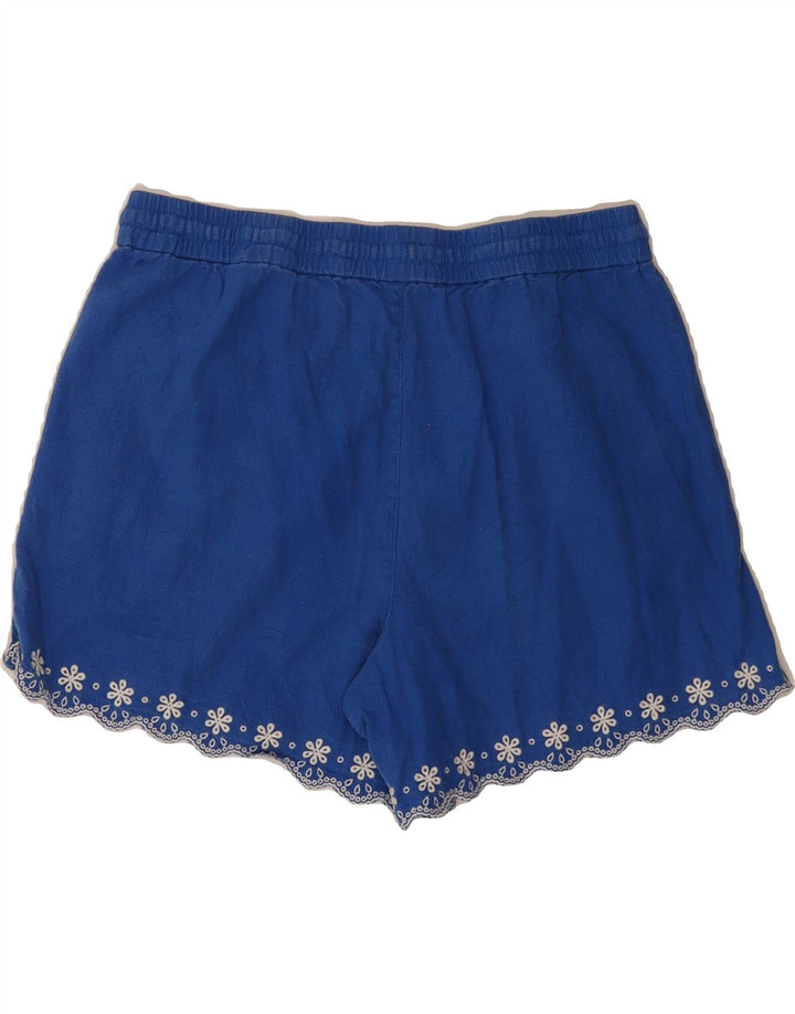 J. CREW Womens Casual Shorts Medium W30  Blue Floral Linen Vintage J. Crew and Second-Hand J. Crew from Messina Hembry 