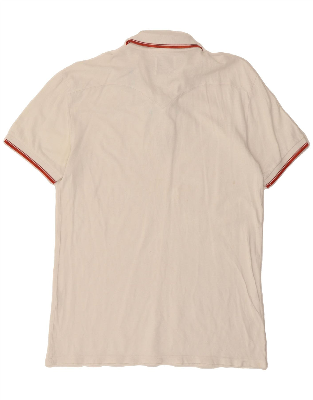 LEVI'S Mens Slim Fit Polo Shirt XL White Vintage Levi's and Second-Hand Levi's from Messina Hembry 