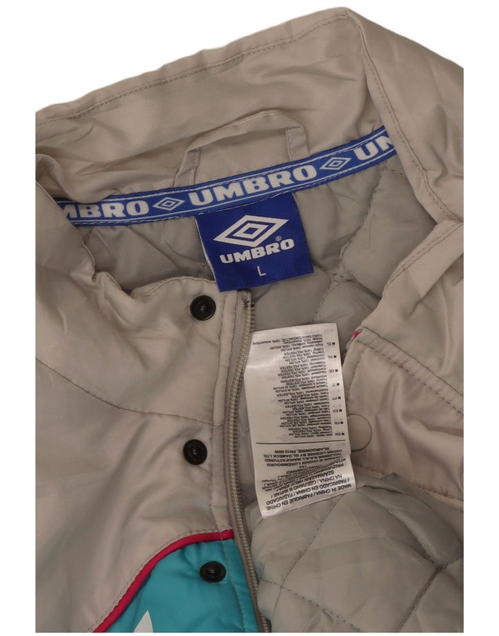 UMBRO muška grafička podstavljena jakna UK 40 Large Gray Colourblock najlon