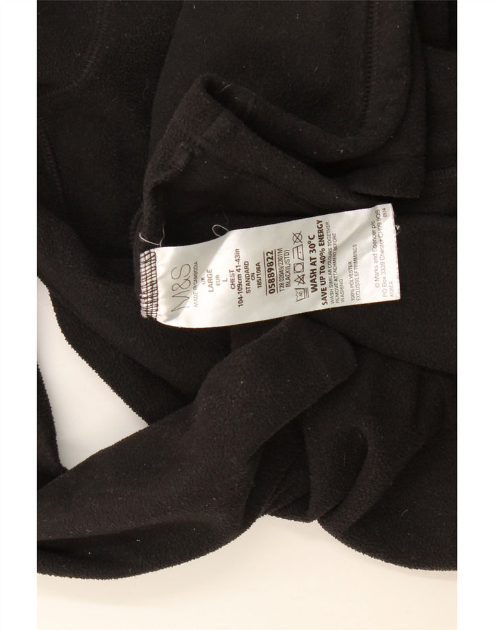 Marks & Spencer muška jakna od flisa UK 40 veliki crni poliester