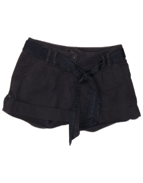 Massimo Dutti Womens Chino Shorts EU 40 Medium W30  Navy Blue Cotton