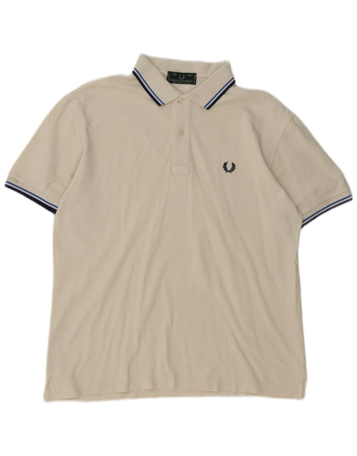 Fred Perry muška polo majica srednje bijele pruge, pamuk
