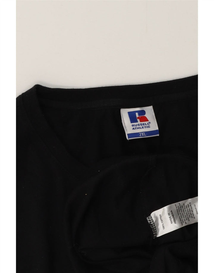 RUSSELL ATHLETIC Muška majica kratkih rukava s grafičkim motivima 2XL crni pamuk