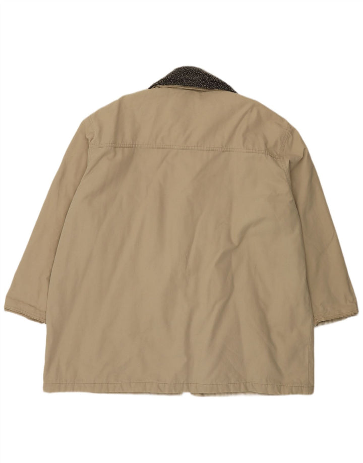 Vintage muška duffle jakna UK 46 3XL bež pamuk