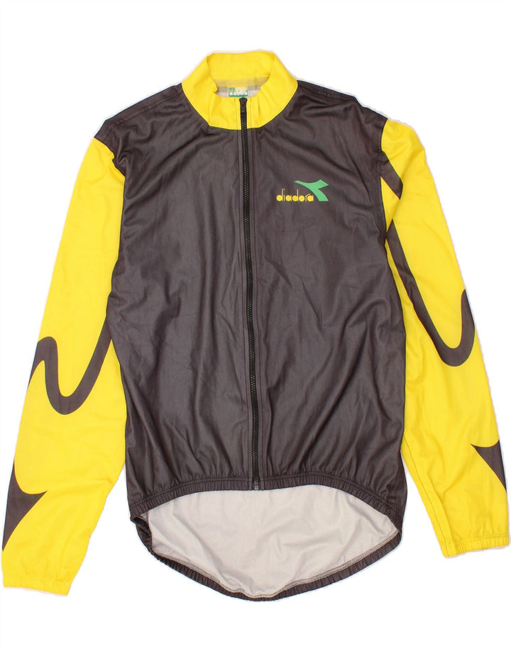 DIADORA Mens Tracksuit Top Jacket Medium Black Colourblock Polyester Vintage Diadora and Second-Hand Diadora from Messina Hembry 