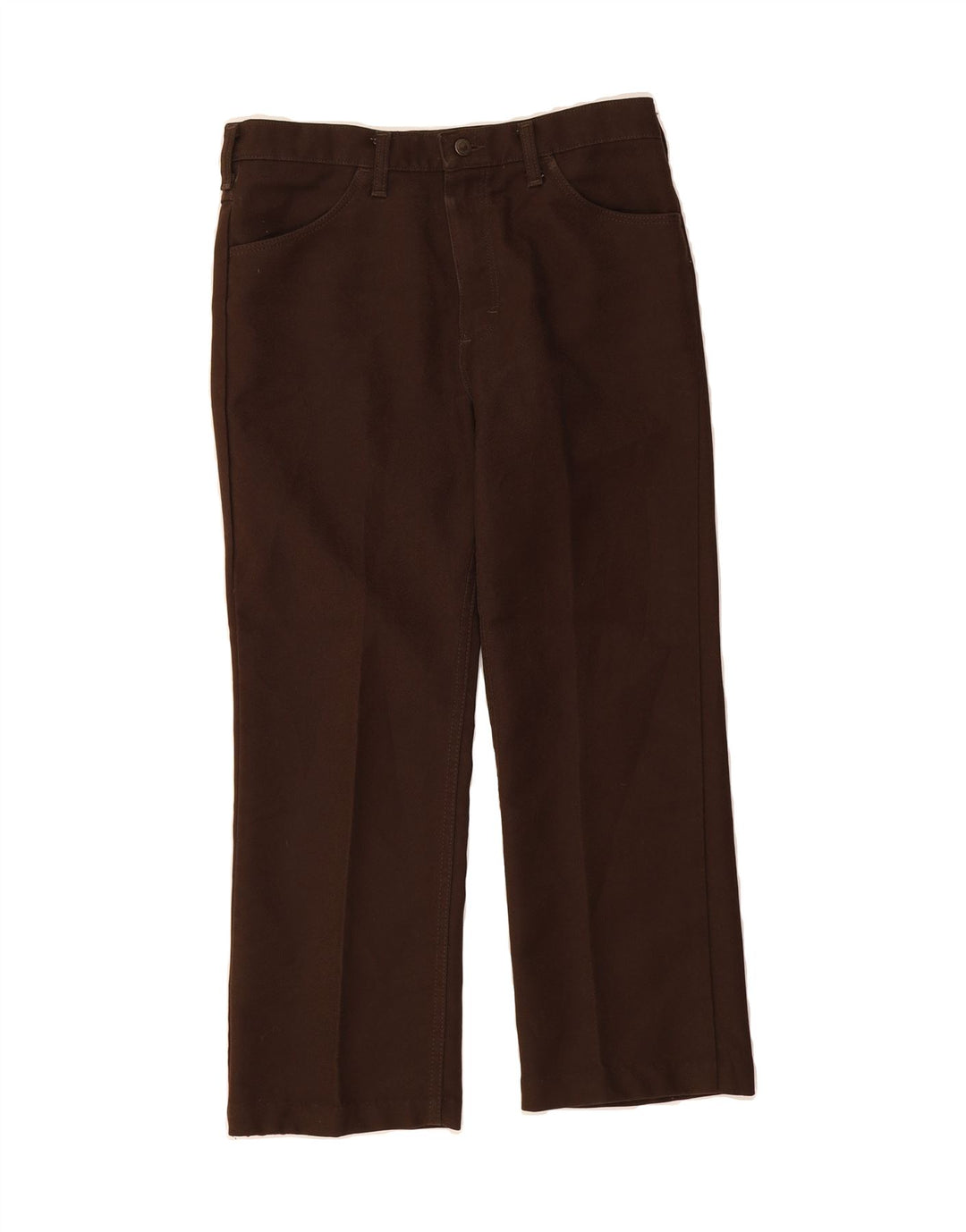 WRANGLER Mens Straight Casual Trousers W34 L26 Brown Polyester Vintage Wrangler and Second-Hand Wrangler from Messina Hembry 