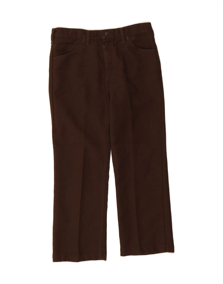 WRANGLER Mens Straight Casual Trousers W34 L26 Brown Polyester Vintage Wrangler and Second-Hand Wrangler from Messina Hembry 