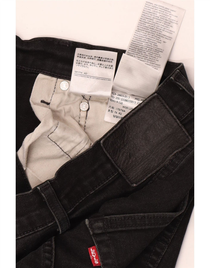 Levi's muške uske traperice W30 L32 crni pamuk