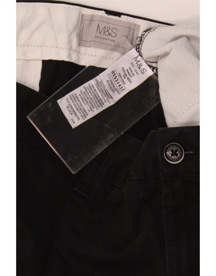 MARKS & SPENCER Mens Chino Shorts W42 2XL Black Cotton Vintage Marks & Spencer and Second-Hand Marks & Spencer from Messina Hembry 