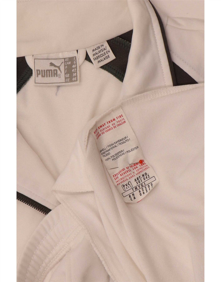 Puma ženska gornja jakna trenirke UK 14 Large White Colourblock poliester