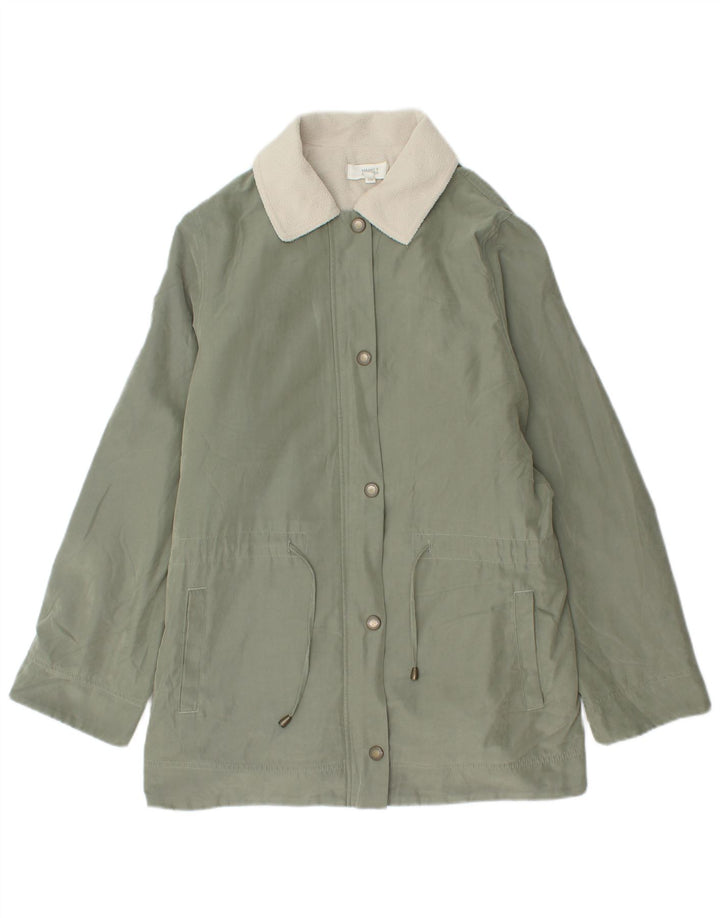 Marks & Spencer ženska prevelika Sherpa parka jakna UK 14 velika zelena