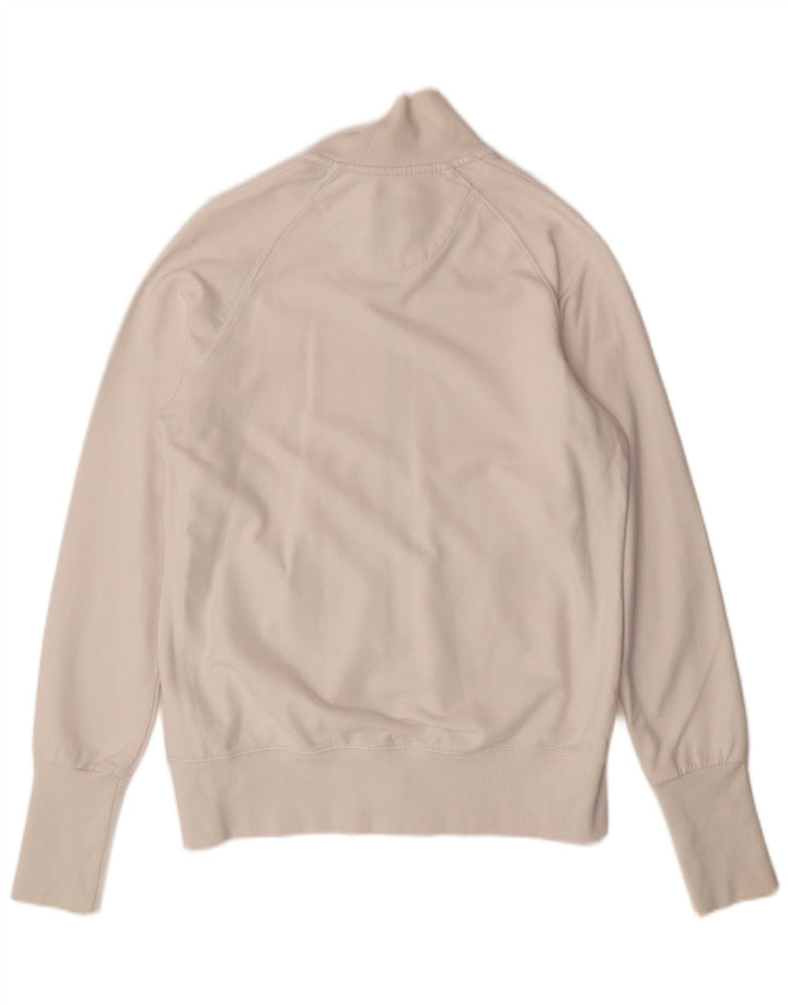 NIKE Womens Tracksuit Top Jacket UK 14/16 Large White Cotton