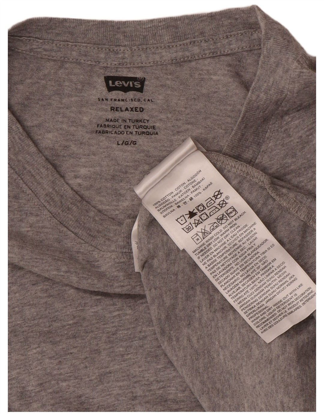 Levi's muška opuštena majica kratkih rukava, veliki sivi pamuk