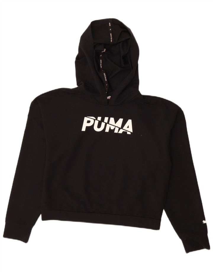 Puma ženska majica s kapuljačom s grafičkim motivima UK 10, mali crni poliester