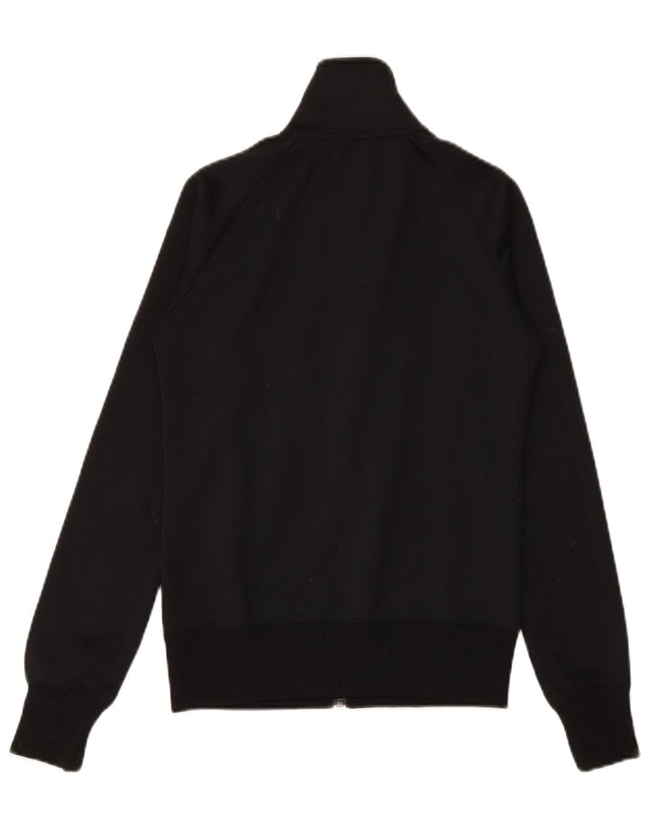 NIKE Womens Tracksuit Top Jacket UK 8/10 Small Black Striped