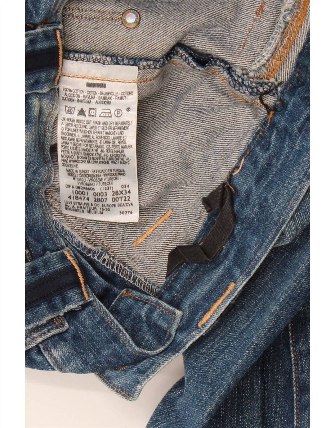 Levi's ženske uske traperice W28 L34 plavi pamuk