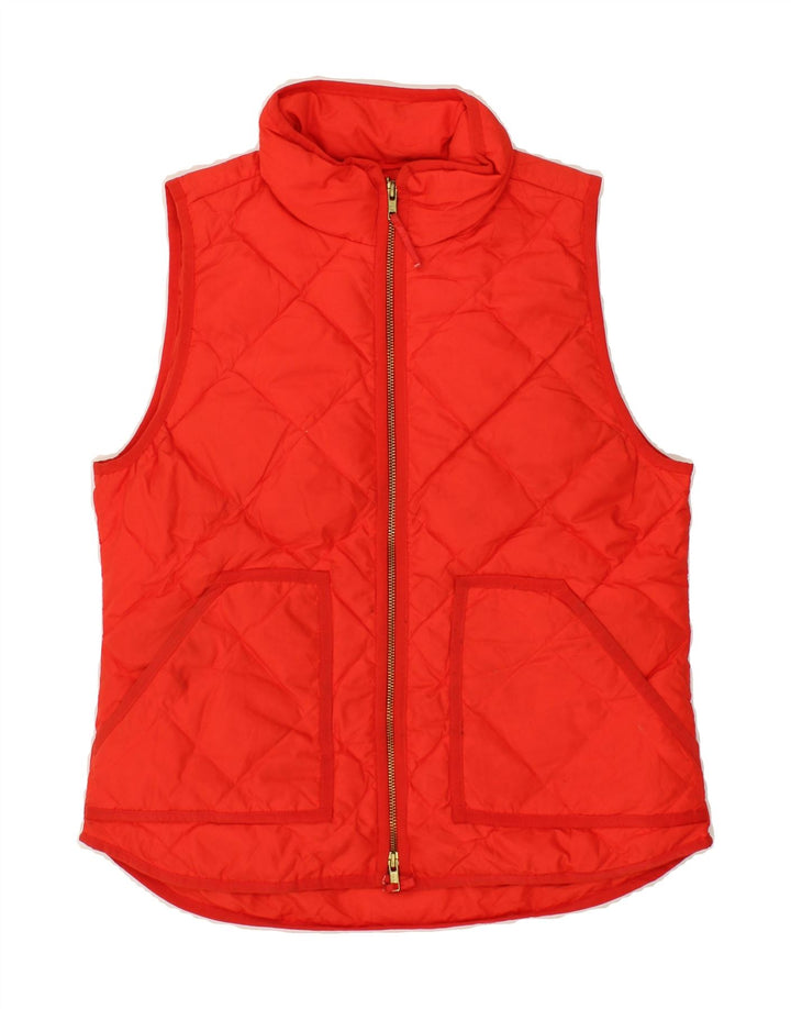 J. CREW Womens Padded Gilet UK 10 Small Red Polyester Vintage J. Crew and Second-Hand J. Crew from Messina Hembry 